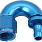 Aeroflow AF516-06-05 -6AN To 5/16" Barb 180 Degree Full Flow Push Lock Blue