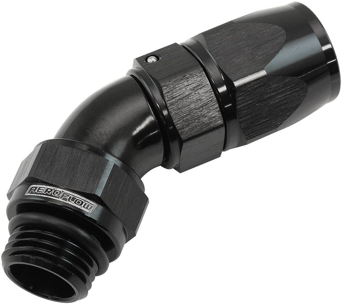 Aeroflow AF582-06-06DBLK Male End -6ORB to -6AN Teflon