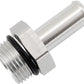 Aeroflow AF414-10-08S -10orb To 1/2" Push On Barb Silver Straight Barb