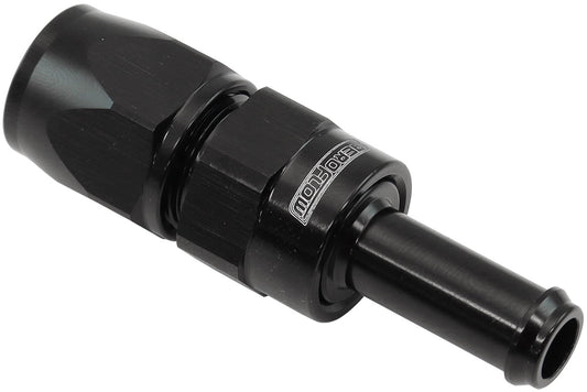 Aeroflow AF214-06-06DBLK Straight -6AN Hose End To 3/8"Barb Teflon 200 Series Black