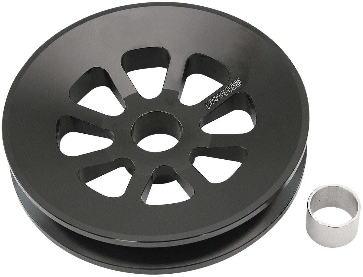 Aeroflow AF4080-0000BLK Large Alternator Pulley Chev