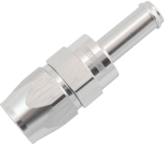 Aeroflow AF214-06-06DS Straight -6AN Hose End To 3/8"Barb Teflon 200 Series Silver