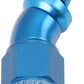 Aeroflow AF517-06-05 -6AN To 5/16" Barb 30 Deg Fullflow Push Lock Blue