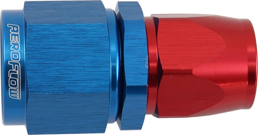 Aeroflow AF201-06-08D Stepped Straight End -6 Hose To -8AN Reducer Hose End Blue Teflon AF 201-06-08D
