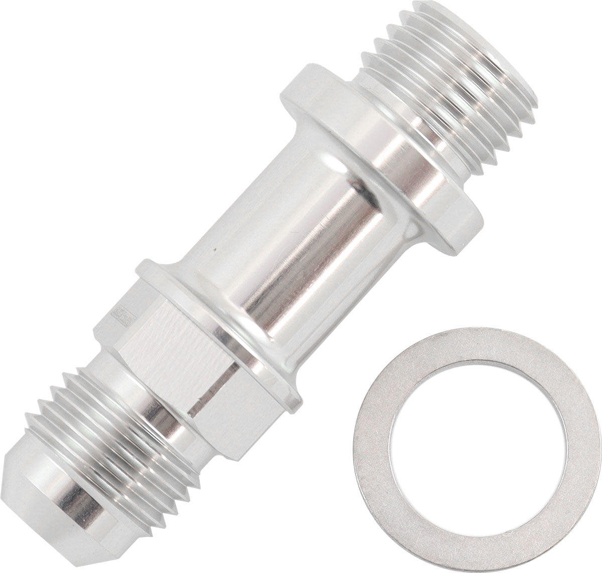 Aeroflow AF732-06LS Metric M14 X 1.5mm To -6 Long Extension 51mm Silve Male -6AN