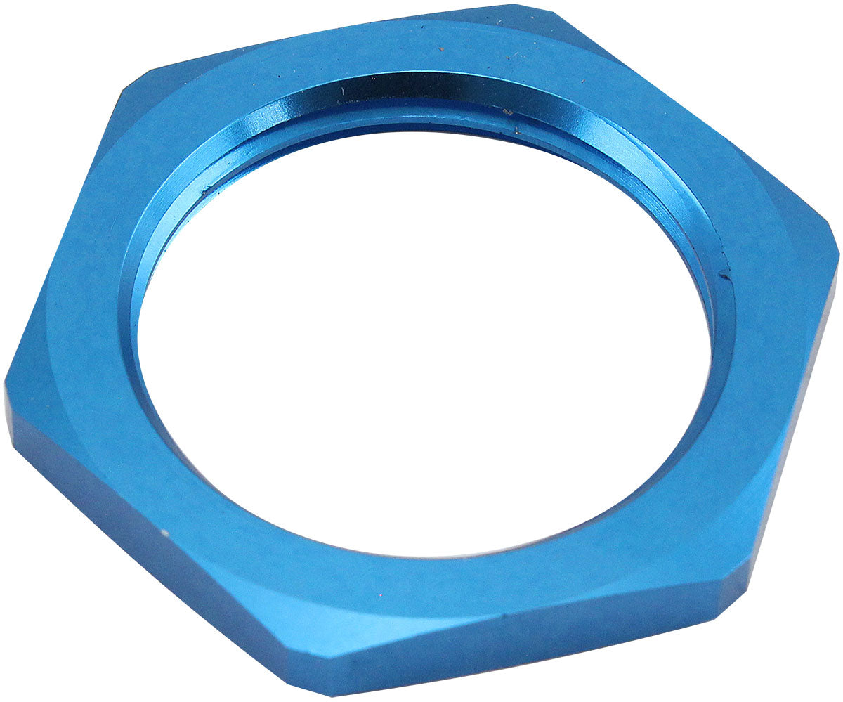 Aeroflow AF59-924-04 Replacement -4AN Jam Nut Full Flow Bulkhead Blue Half Nut
