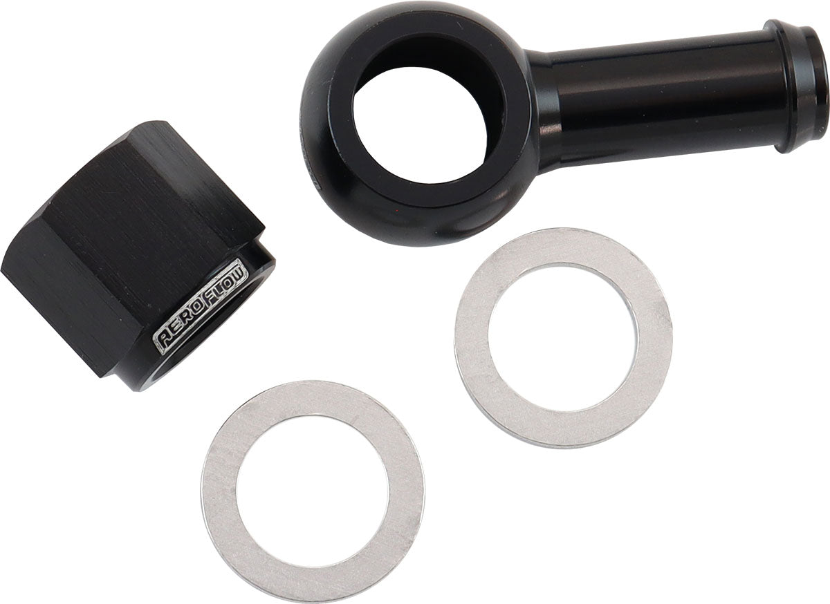 Aeroflow AF49-1220BLK Aeroflow / Bosch Fuel Pump 10mm 3/8" Banjo & Nut Kit Blac