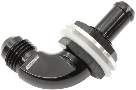Aeroflow AF937-06-06BLK 90 DEG BULKHEAD FITTING -6AN