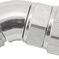 Aeroflow AF572-08-06DS Stepped 45 Degree End -8 Hose To -6AN Expander Hose End Silvteflon AF 572-08-06Ds
