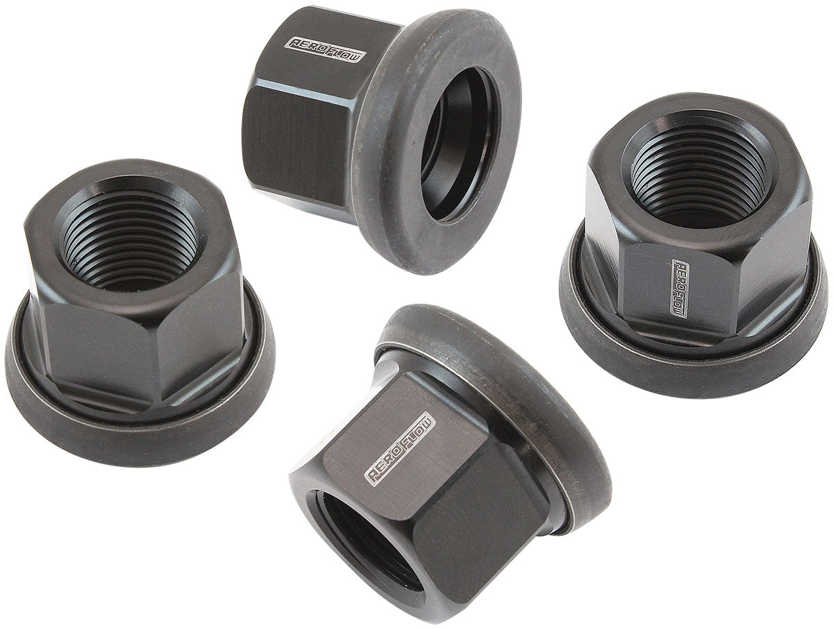 Aeroflow AF3083-0000 5/8" Wheel Nut Alloy Lug Nut Single 5/8-18 Floater Black