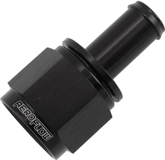 Aeroflow AF411-10-08BLK Female -10AN To 1/2" Barb Black With Tube Nut
