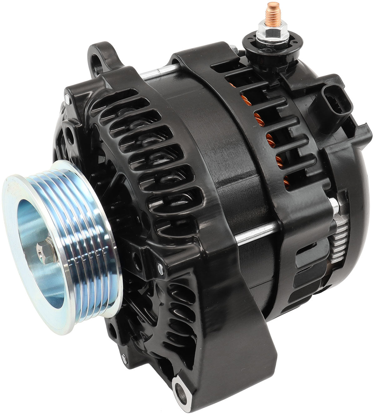 Aeroflow AF4274-2000 GM LS Non Ecu Controlled Alterve Style 200 Amp Black