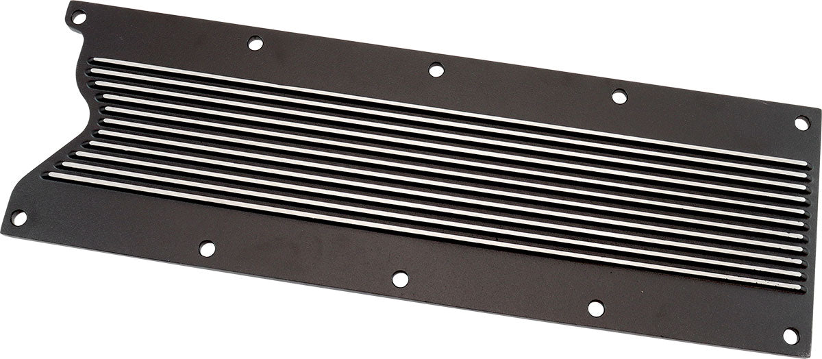 Aeroflow AF77-5026BLK Gm Ls1 Finned Valley Plate Cover Black Cast Alloy Ls