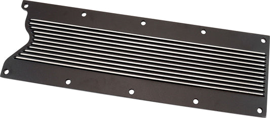 Aeroflow AF77-5026BLK Gm Ls1 Finned Valley Plate Cover Black Cast Alloy Ls