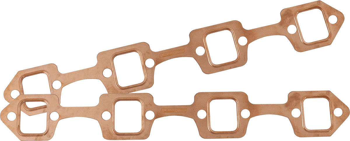 Aeroflow AF1854-1404 Sbf RectAngle Exhaust Gaskets Copper Embossed 289 302 351 Ford Pairaeroflow AF 1854-1204
