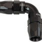 Aeroflow AF593-06-06DBLK 90 Deg -6AN To -6AN Teflon Full Flow Hose Ends Black Ptfe