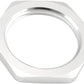 Aeroflow AF59-924-10S Replacement -10AN Jam Nut Fullflow Bulkhead Silver Half Nut