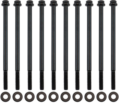 Aeroflow AF37-1220 Gm Ls Intake Bolts Black 12 Point Head M6 Pack Of 10
