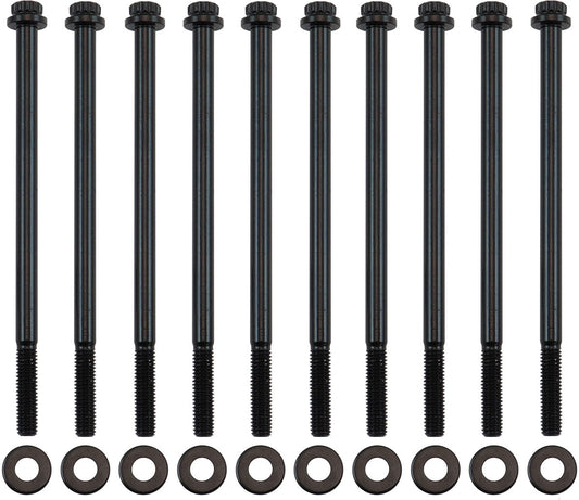 Aeroflow AF37-1220 Gm Ls Intake Bolts Black 12 Point Head M6 Pack Of 10