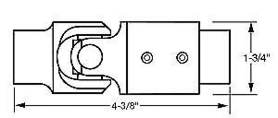 Borgeson BOR034925 Vibration Reducer/Universal Joint Steel 3/4"DD x 11/16-36 Spline