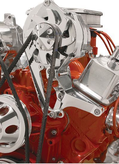 Chevy small block Gen I 262-400C.I.D. (Long pump) Alloy Top Mount Alternator Bracket Chev SB Billet Specialties BS11220