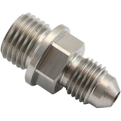 Aeroflow AF732-04SS Metric M14 X 1.5mm To -4AN Male M14 X 1.5mm To -4AN S/S