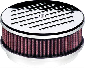 Billet Specialties BS15120 6-3/8" X 3" Air Cleaner Polished Alloy Ball-Milled