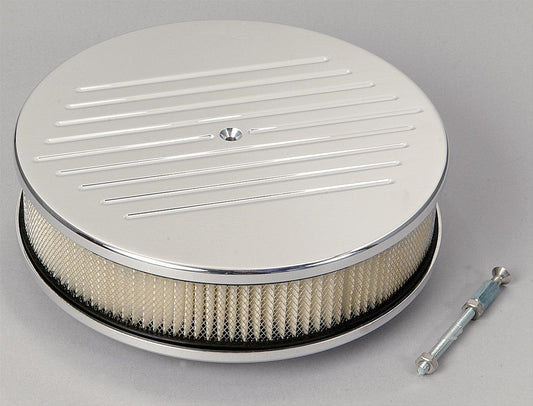Billet Specialties BS15220 Polished Alloy Round 10X3.25" Air Cleaner Ball Milled