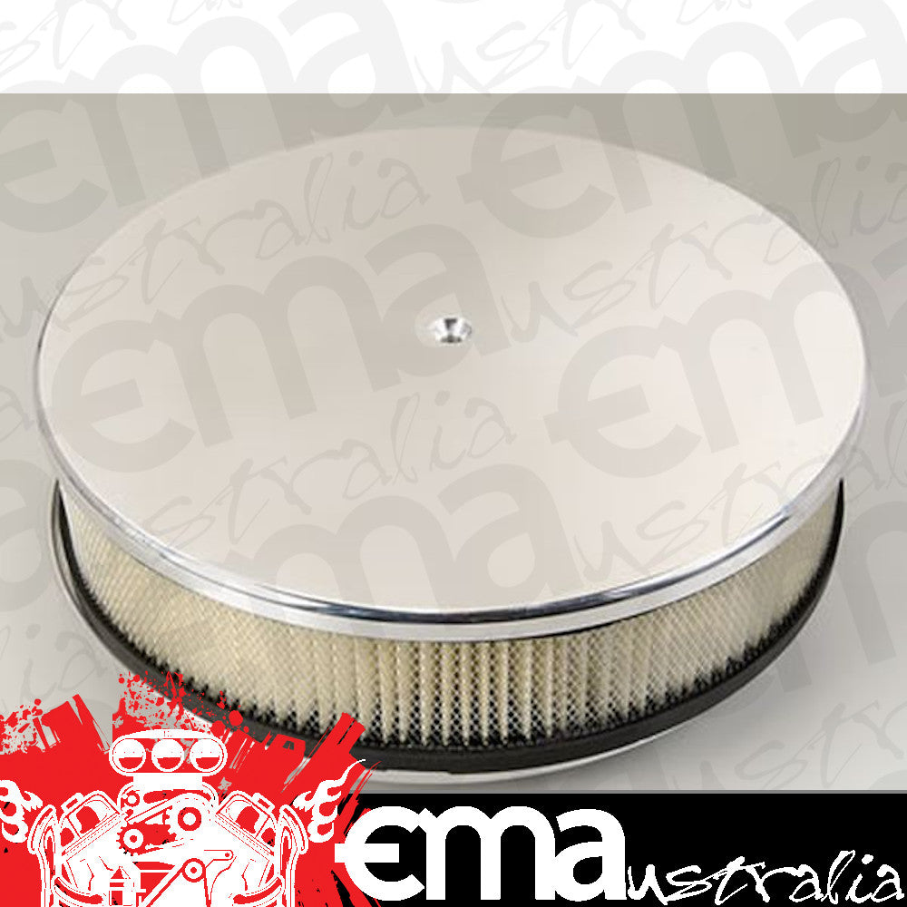 Billet Specialties BS15229 Polished Alloy Round 10X3.25" Air Cleaner Plain