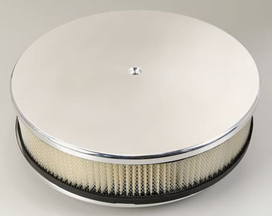Billet Specialties BS15229 Polished Alloy Round 10X3.25" Air Cleaner Plain