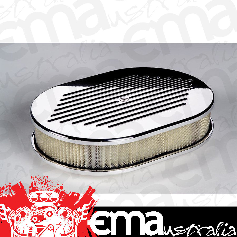 Billet Specialties BS15320 Small Oval Polished Air Cleaner 11.875 X 8.375 X 3"