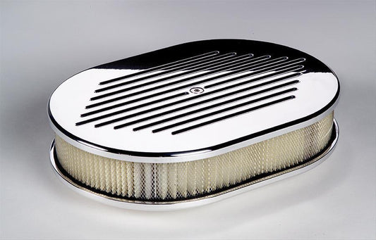 Billet Specialties BS15320 Small Oval Polished Air Cleaner 11.875 X 8.375 X 3"