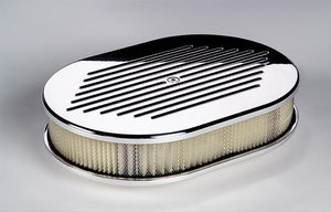 Billet Specialties BS15320 Small Oval Polished Air Cleaner 11.875 X 8.375 X 3"