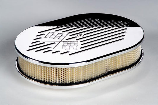 Billet Specialties BS15327 Small Oval Polished Air Cleaner 11.875 X 8.375 X 3"