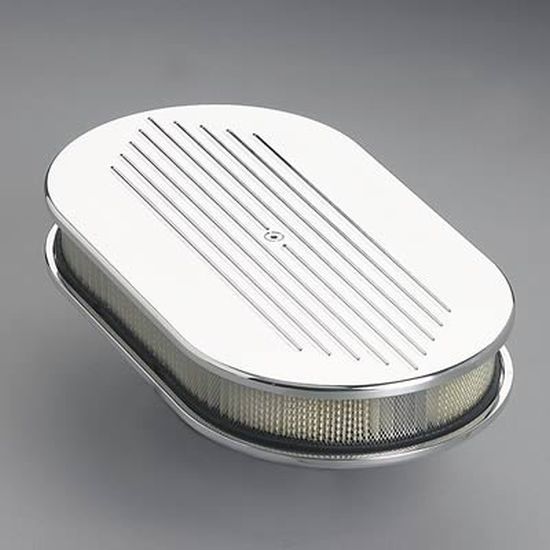 Billet Specialties BS15420 Large Oval Polished Air Cleaner 15 X 8.5 X 3"