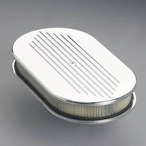 Billet Specialties BS15420 Large Oval Polished Air Cleaner 15 X 8.5 X 3"