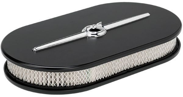 Billet Specialties BS15424 Large Oval Streamline Air Cleaner 15 X 8.5 X 3" Black