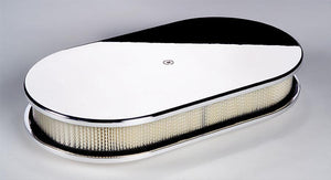 Billet Specialties BS15429 Oval Plain Polished Air Cleaner 15" X 8-1/2" X 3"