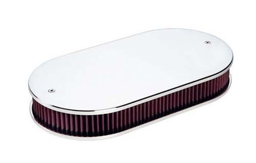 Billet Specialties BS15529 Oval Air Filter Assembly 17.5 X 9-3/8" W/ 5-1/8" Neck