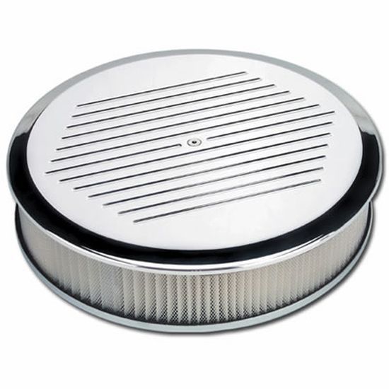 Billet Specialties BS15820 14 X 3" Round Polished Allloy Air Cleaner Ball Milled