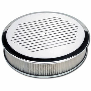 Billet Specialties BS15820 14 X 3" Round Polished Allloy Air Cleaner Ball Milled