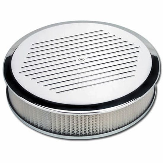 Billet Specialties BS15820 14 X 3" Round Polished Allloy Air Cleaner Ball Milled