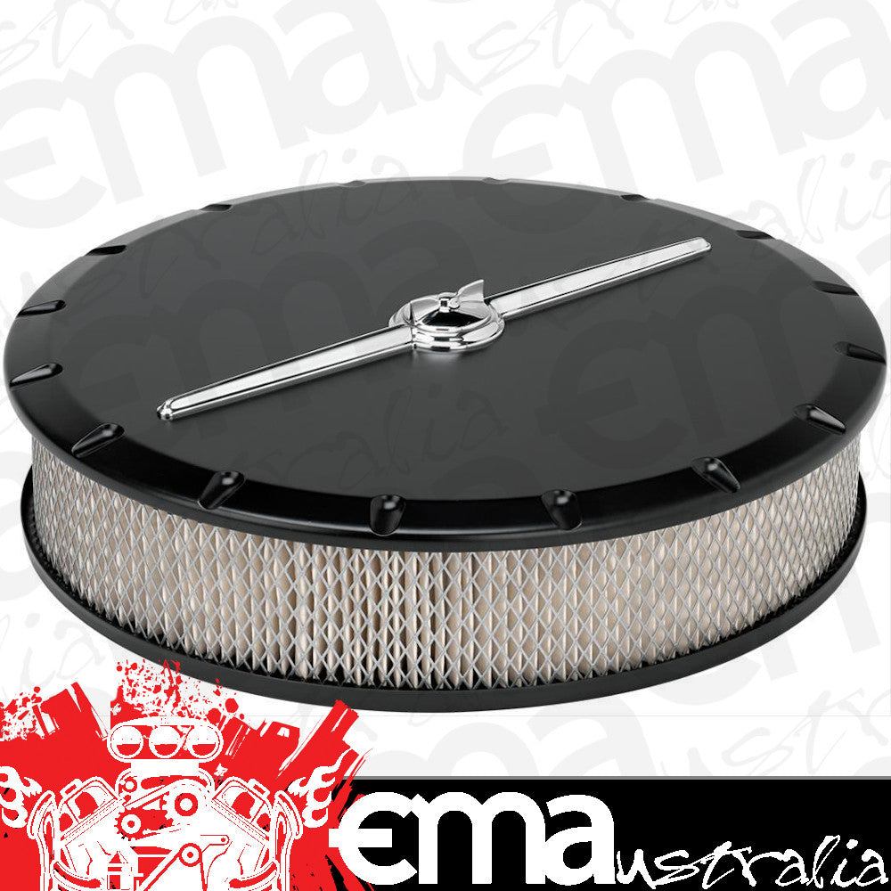 Billet Specialties BS15824 14" Round Streamline Air Cleaner Black