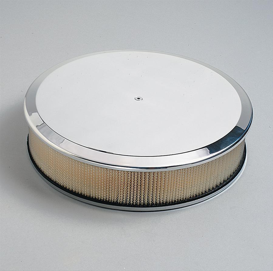Billet Specialties BS15829 14" X 3" Polished Alloy Plain Round Air Cleaner