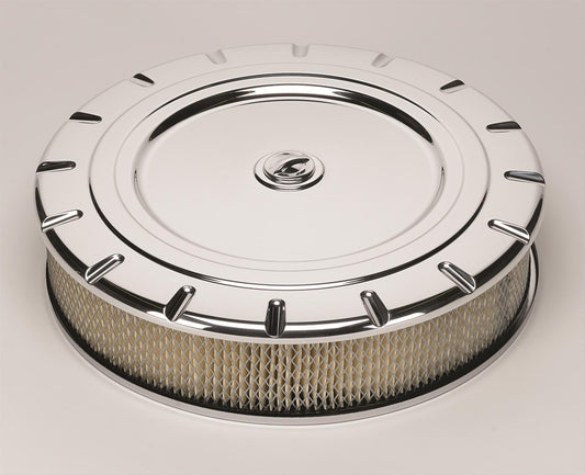 Billet Specialties BS15830 Vintage Round 14" Air Cleaner Polished Alloy