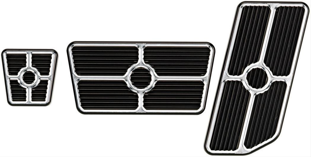 Billet Specialties BS198625 3 Piece Black Anodised Pedal Cover Kit