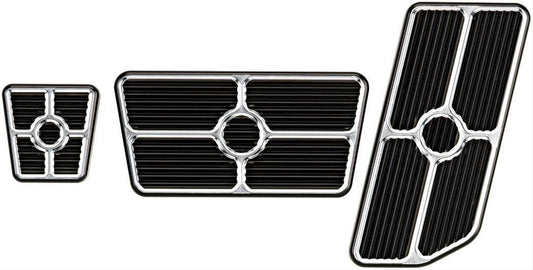 Billet Specialties BS198625 3 Piece Black Anodised Pedal Cover Kit