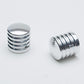 Billet Specialties BS248815 Polished Alloy Wiper Stem Covers Ribbed Style