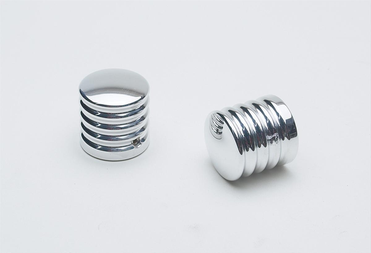 Billet Specialties BS248815 Polished Alloy Wiper Stem Covers Ribbed Style