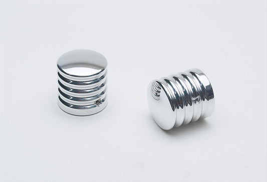 Billet Specialties BS248815 Polished Alloy Wiper Stem Covers Ribbed Style